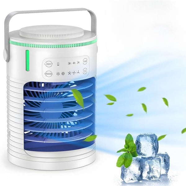 Portable Air Conditioners Fan with 3 Speeds 7 Colors,Small Mini Ac Unit for Bedroom - Air Cooler for Room - Car Ac - Mini A-C for Office Outdoor Camp