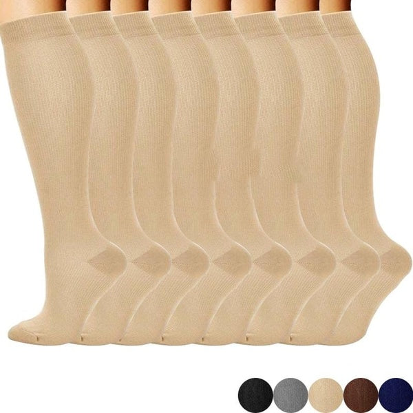 1-2-3-4-5-6-7-8 Pair Compression Socks 15-30 MmHg Is Best Athletic & Medical for Men & Women Running Flight Travel Nurse