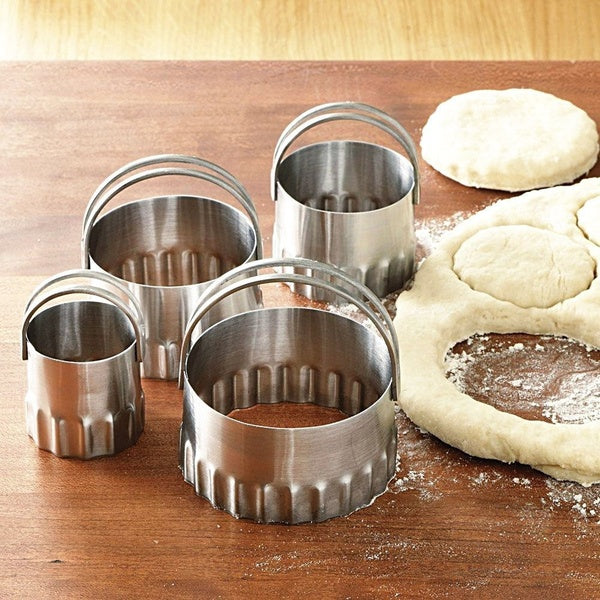 5pcs-set Cookie Cutter Stainless Steel Round Cake Mold Star Biscuit Mould Fondant Cutting Pastry Cutter PJ 002