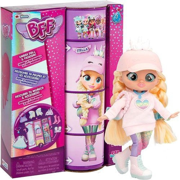 Cry Babies BFF Stella Fashion Doll with 9+ Surprises Including Outfit and Accessories for Fashion Toy