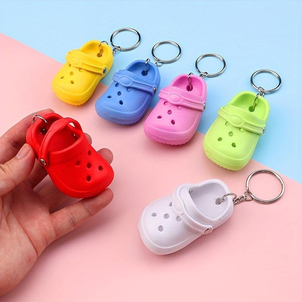 1pc Petit porte-clés de chaussure de crocodile, mini porte-clés de dessin animé mignon de mode, sac à main de décoration, accessoires de charme, choi