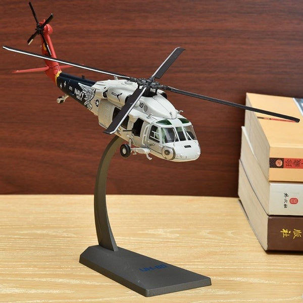 1:72 Scale Alloy Diecast Military Model Sikorsky UH-60 Black Hawk Helicopter Aircraft Model Plane Toy For Collection Souvenir Gift Home Office Decora