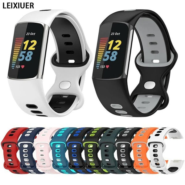 LEIXIUER Sport bande de Silicone pour Fitbit Charge 6 accessoires de montre Smartwatch Bracelet de remplacement Bracelet pour Fitbit Charge 5 bandes