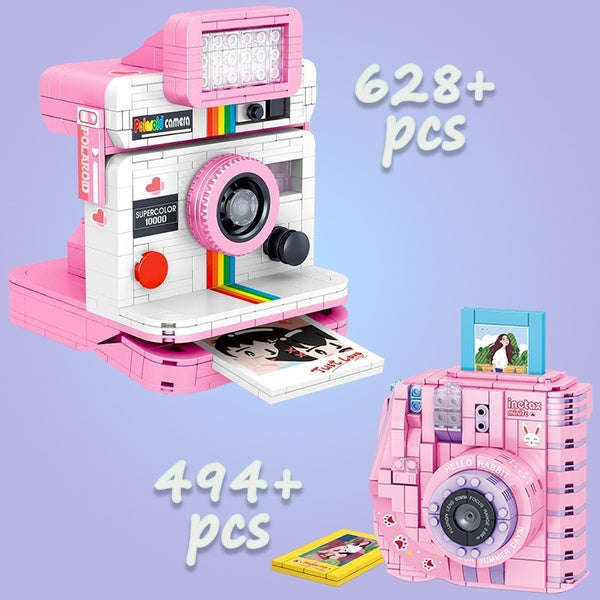 New Camera Building Blocks Toys Polaroid Film Camera Model DIY Bricks Kits for Adults Kids Gifts