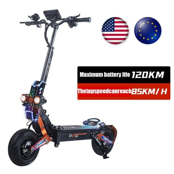 2-wheel Off-road Outdoor Commuting Electric Scooter Dual Wheel Drive Folding High-power Scooter