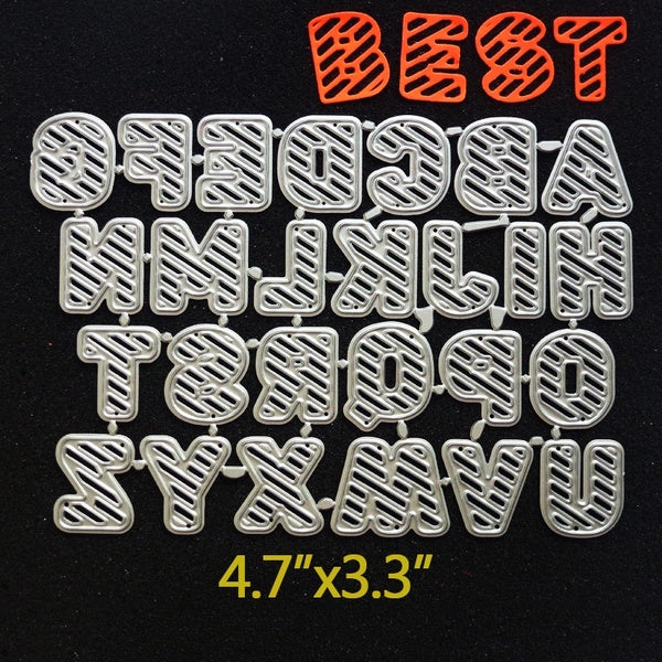 Hollowed-out Capital Letters Uppercase Alphabet Craft Metal Cutting Dies For Scrapbooking Template Embossing