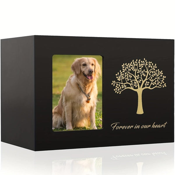 Pet Urns Wooden Pet Ashes Cat Dog Memorial Urns Box With Photo Frame