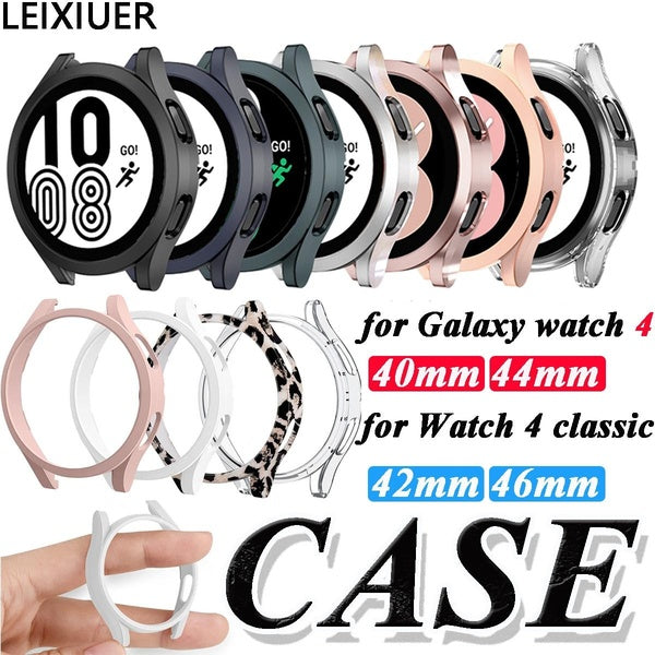 LEIXIUER Pc Screen Protector Case for Galaxy watch 4 40mm 44mm 4 classic 46mm 42mm All-around Cover Bumper for Galaxy watch 4 40 mm 44mm classic 46 4