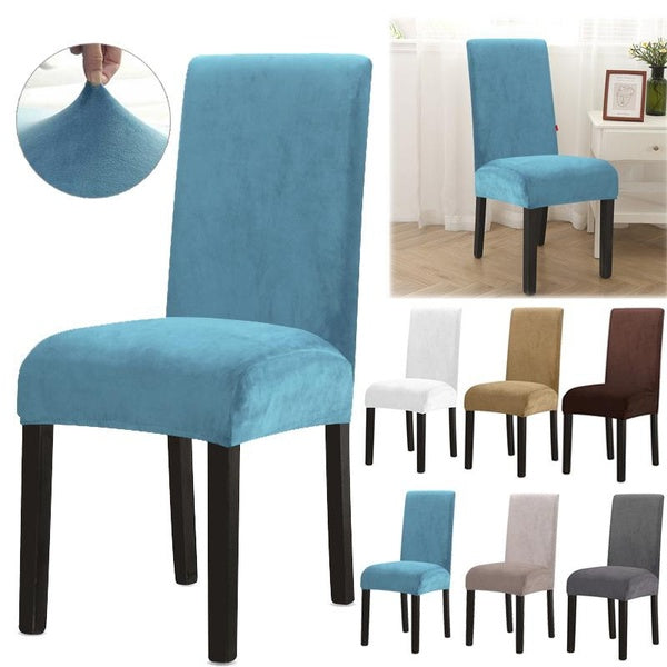 1-2-4-6Pcs Velvet Dining Chair Cover Elastic Chair Slipcover Dining Room Chair Case for Kitchen Wedding Banquet