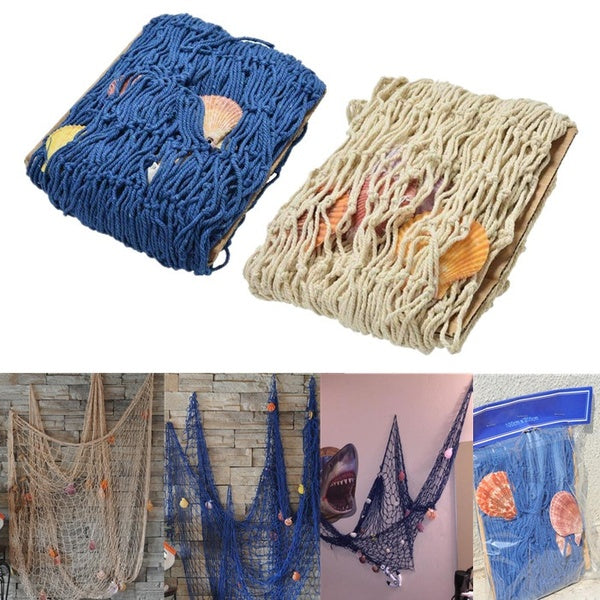 Nautical Fishing Balloon Net Beach Scene Party Decoration Netting Room Wall Decor