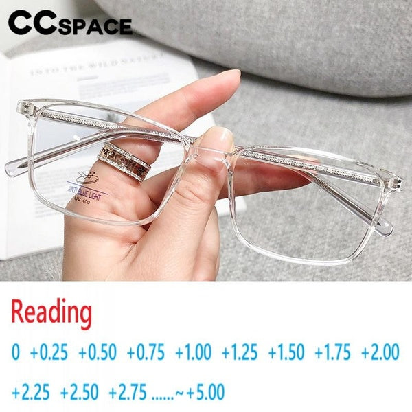 Vintage Art Glasses Frame Reading Glasses Insert New TR90 Square Frame Prescription Optical Glasses R56335
