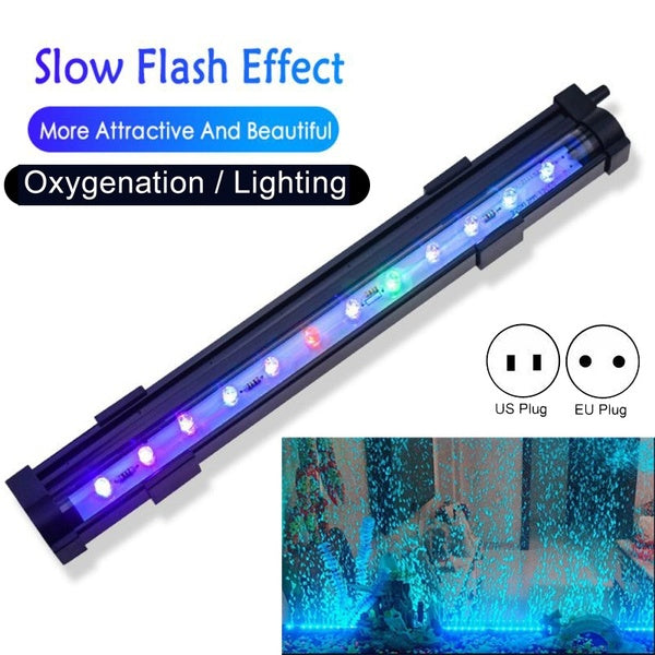 Aquarium Colorful Light Fish Tank Submersible Light Lamp Waterproof Underwater LED Lights Aquarium Light Bar Strip Lamp