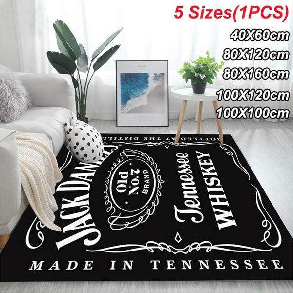 Fashion Simple Style Letters Pattern Print Carpet Non-slip Area Large Rugs Living Room Bedroom Soft Carpet Kitchen Bathroom Absorbent Floor Mat Doorm