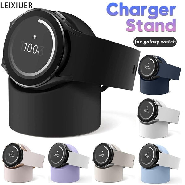 LEIXIUER Charging Holder for Samsung Galaxy Watch 3 4 5 Charger Stand 40mm 44mm 42mm 46mm for Galaxy Watch 3 4 5 Pro Charger Silicone Stand Dock 41mm