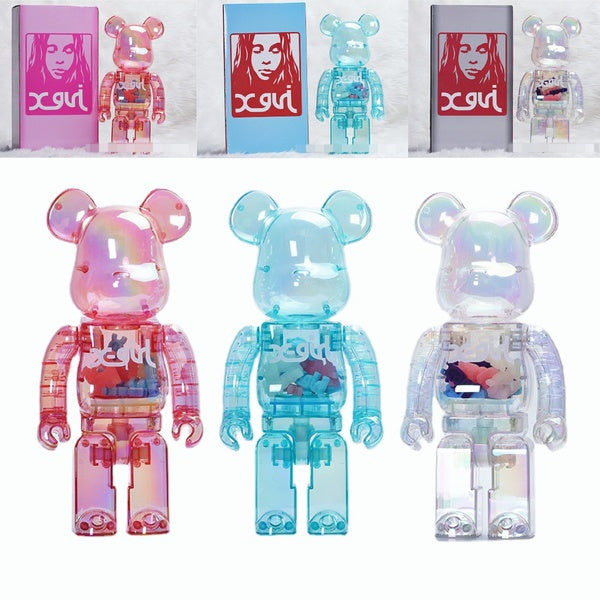 3 Colors Bear@brick400 Xgirl Fashion Brand Action Figure 11inch ABS Plating Collection Model Toy Gift with Box