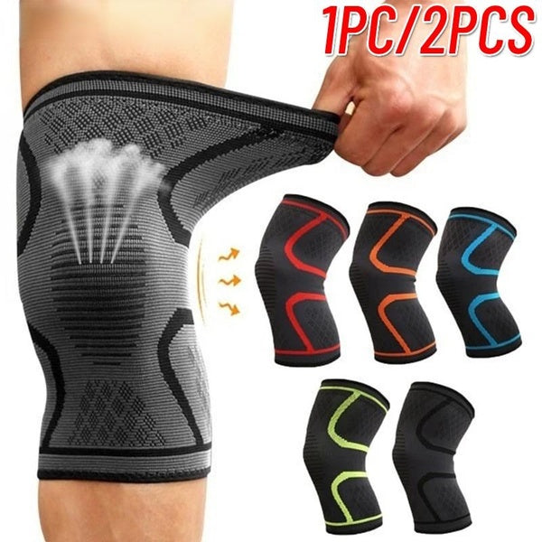 1PC-2PCS Knee Pads Fitness Running Cycling Knee Support Braces Elastic Nylon Sport Compression Knee Pad Sleeve for Basketball Volleyball for Women Me