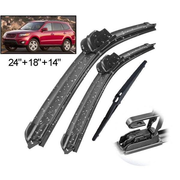 Windshield Windscreen Wiper Blades For Hyundai Santa Fe CM Front Rear Window Wiper 2007 2008 2009 2010 2011 2012