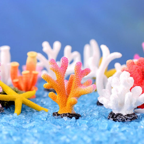 Mini Artificial Coral Cute Small Ornaments Gifts Aquarium Decor Multicolor Resin Fashion DIY Art Craft Fish Tank Decoration