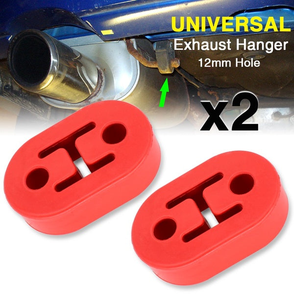 Xukey 2Pcs Universal Car Polyurethane Exhaust Tail Pipe Mount Bracket Hanger Insulator Grommet Bushing Rod Support 11mm 2 Holes Repair