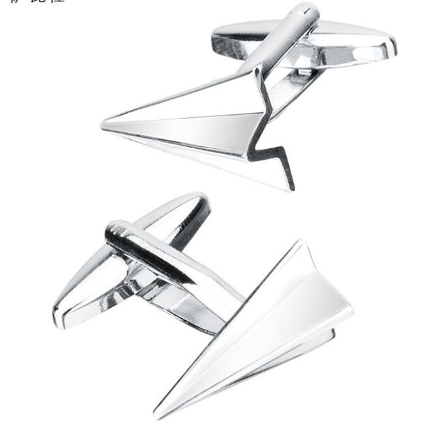 Copper Airplane Cuff Links Novelty Aircraft Cufflinks Buttons For Mens French Suit Shirt Jewelry Accessory