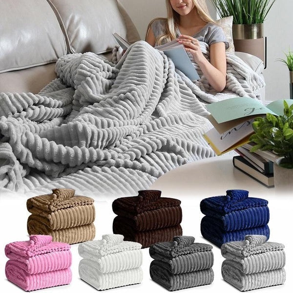 Flannel Fleece Throw Blanket for Couch Bed,Soft Lightweight Night Cuddle Blanket, Comfortable and Warm Plush Fluffy Cozy Couch Blanket for All Seas