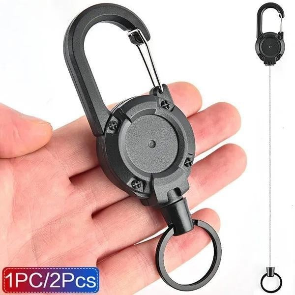 1PC-2Pcs Retractable Keychain Badge Lanyard Holder Portable Backpack Keychain Belt Buckle Hanging Backpacks Handbags Belts Accessories Outdoor Suppli
