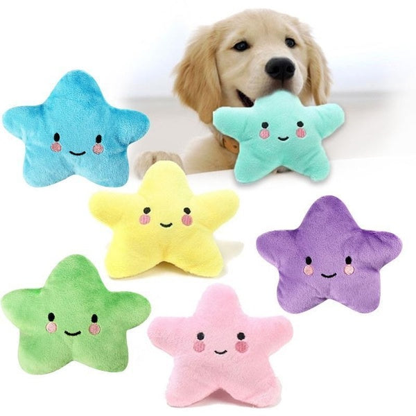 Pet Dog Toy Plush Sounding Pentagram Toy Pet Playing Fun Cat Toys Pet Supplies