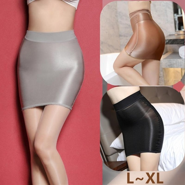 Plus Size Elastic Women's Skirts Translucent Hip Skirt Reflective Tight Skirt for Women Oversized Skirt