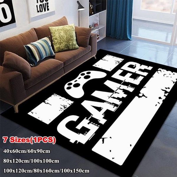3D Gamer Controller Pattern Area Rugs Non-Slip Floor Mat Doormats Runner Rugs Carpet for Bedroom Indoor Outdoor Kids Play Mats 7Size:40x60cm-60x90cm-