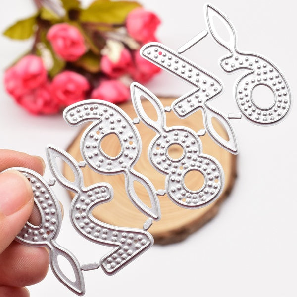 0 to 9 Number Cutting Dies Birthday Candles Metal Die Cuts for DIY Scrapbooking Album Card Making Paper Crafts