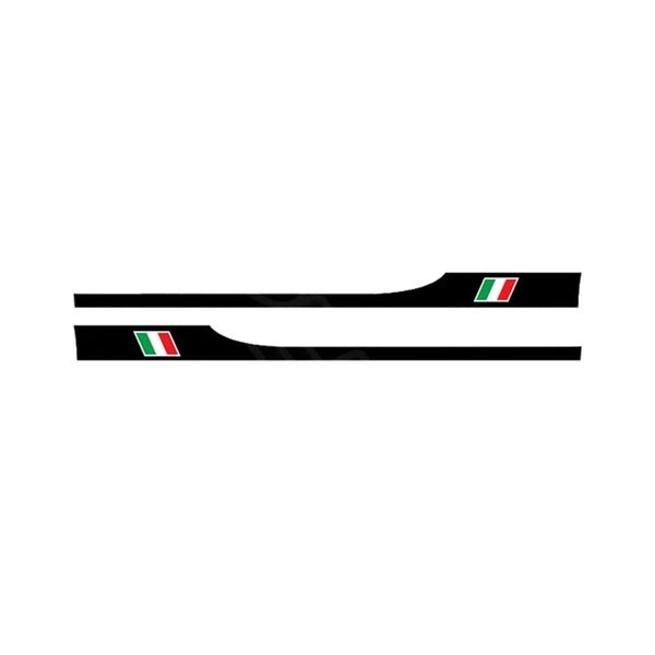 2pcs Italy Flag Car Side Skirt Sticker for Fiat 500 Auto Body Decor Long Stripes Stylish Vinyl Flim Decal zc-c01