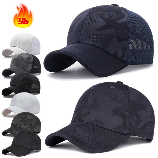 Classic New Fashion Outdoor Sport Baseball Cap Casual Cotton Snapback Hats Men and Women Sunscreen Breathable Mesh Style Design Suitable for golf, dr