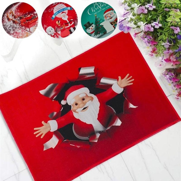 1pc Christmas Doormats Floor Mats 15.7 x 23.6 Inches Anti-Slip Christmas home decoration Merry Christmas Welcome Floor Mats for Indoor Outdoor Holida