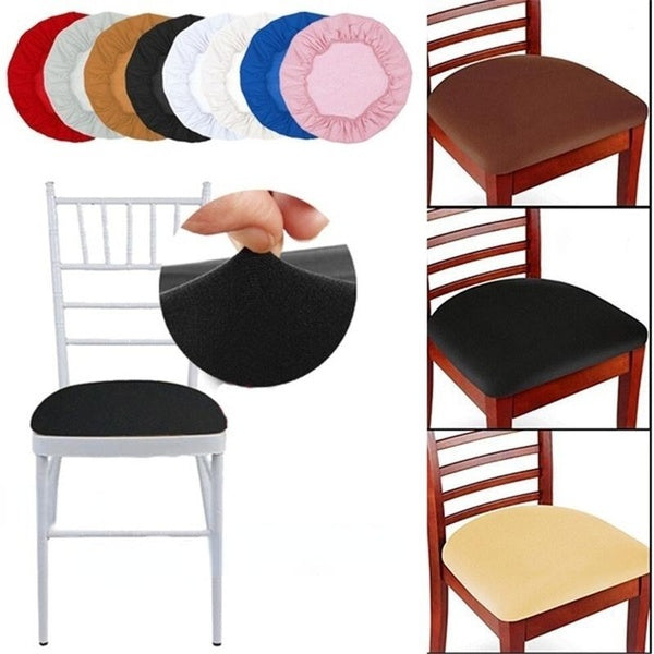 Spandex Dinning Chair Seat Covers, Spandex Stretch Dining Room Chair Seat Cover, Durable Protectors for Square -round -oval Chair