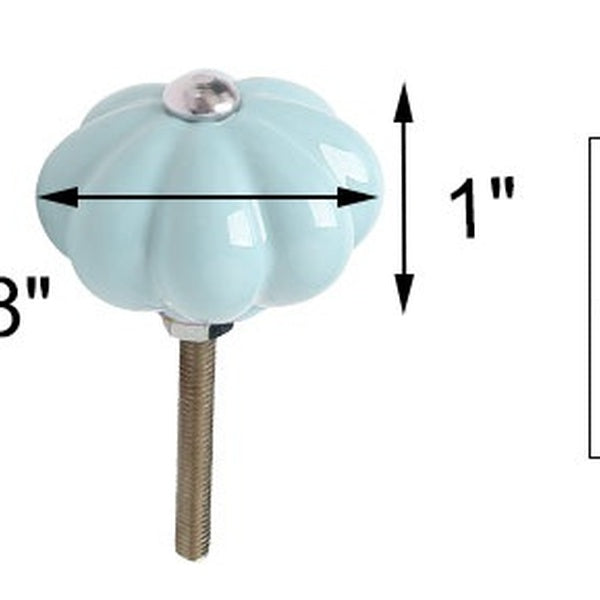 Solide Céramique Boutons Citrouille Tiroir Tirer Poignée Remplacement Armoire 1-6 pcs Bleu-Rouge