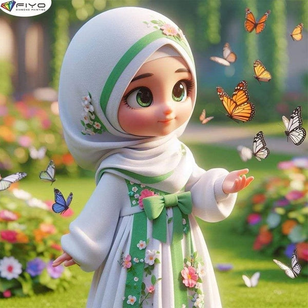 FIYO Beauty DIY 5D Diamond Painting Full Drill with Number Kits Home and Kitchen Fashion Mosaic Diamond Painting Canvas Wall Decoration Gift Crafts f