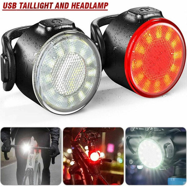 Bicycle Taillight Headlight Waterproof MTB Bike Lamp Rechargeable Warning Lights Cycling Taillights LED Headlight Rear Lamp
