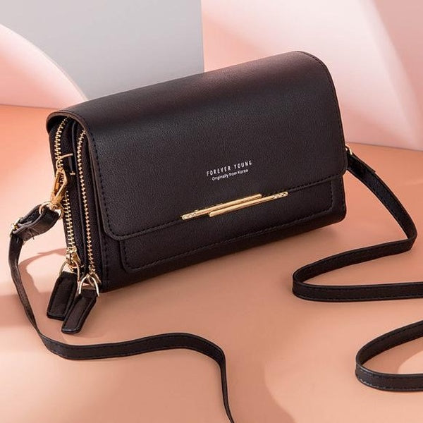Sac à main à bandoulière pour femme, portefeuille, longue, grande capacité, porte-cartes, portefeuille à fermeture éclair, porte-monnaie, porte-bille