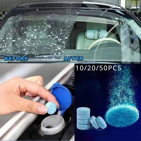 10-20-50pcs Solid Cleaner Car Windscreen Wiper Effervescent Tablets Glass Toilet Cleaning Car Accessories