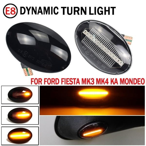 2pcs Dynamic LED Light Side Marker for Ford Fiesta III IV MK3 MK4 19902000 2001 KA Mondeo I Transit Tourneo Lamp Turn Signal