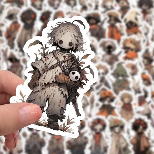 10-60pcs Cartoon Horror Scarecrow Stickers Graffiti Stickers for DIY Luggage Laptop Skateboard Motorcycle Bicycle Stickers