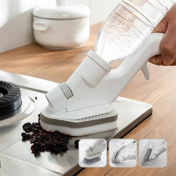 Multifunctional Water Spray Floor Brush Toilet Floor Brush Bathroom Glass Brush Artifact Tile Gap Cleaning Set