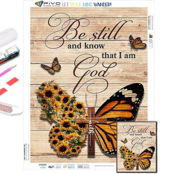 5D Butterfly Diamond Painting Kit, Beginner Rhinestone Diamond Art Kit, DIY 5D Diamond Painting for Home Wall Decoration