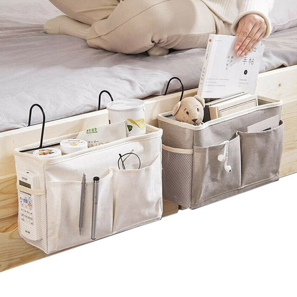Bedside Organizer, Hanging Storage Bag Caddy Holder Container for Dorm Room, Hospital, Home, Office Use