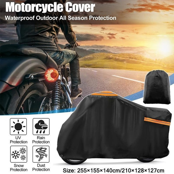 X AUTOHAUX Universal 300D Motorcycle Covers Motorbike Cover Outdoor UV Protection Waterproof Motor Cover Dust Rain Snow Scooter Cover 100.39"-82.68"
