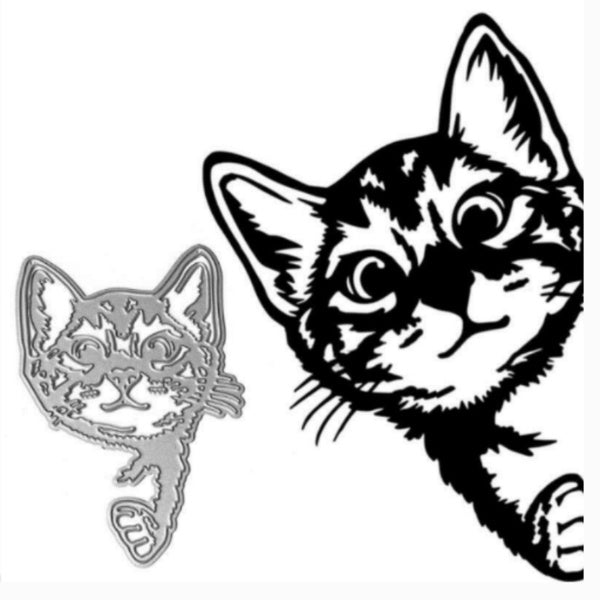 Animal Cat Metal Cutting Dies Craft Cutting Die Embossing Stencil for Handmade Paper Card Making Scrapbooking
