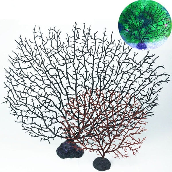 Pêche Fis Réservoir Aménagement Paysager Décor Arbre Forme Résine Coral Aquarium Décoration Mer Fer Arbre En Plastique Coral Aquarium Décor Plantes