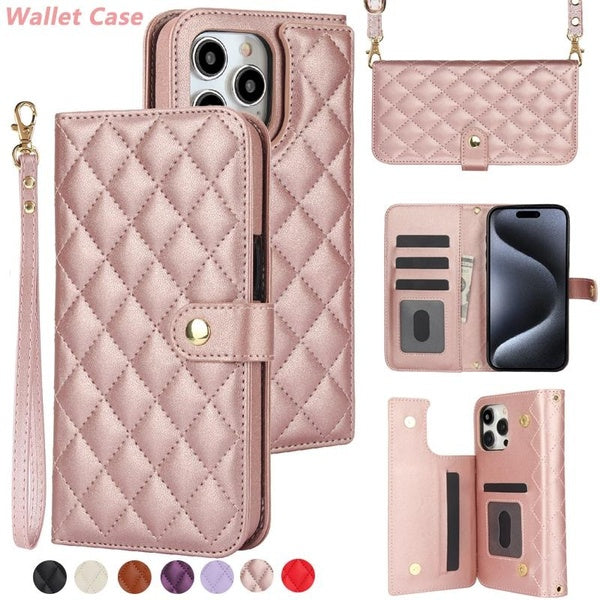 Étui en cuir à 5 fentes pour cartes, petit parfum, housse à rabat magnétique pour iPhone 15 pro Max 15 Plus 14 Pro Max 13 12 Mini 11 X XS XR 7 8 Plus