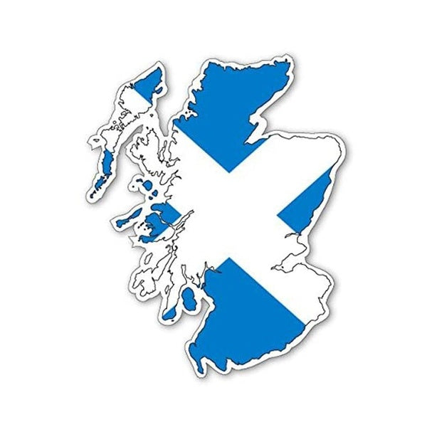 Scotland Map Silhouette Flag Vinyl Sticker Decal for Car Truck Window Bumper