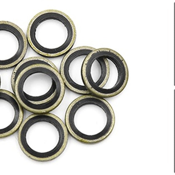 10pcs Engine Oil Crush Washers Drain Plug Gaskets 10mm ID. 16mm OD. for Car